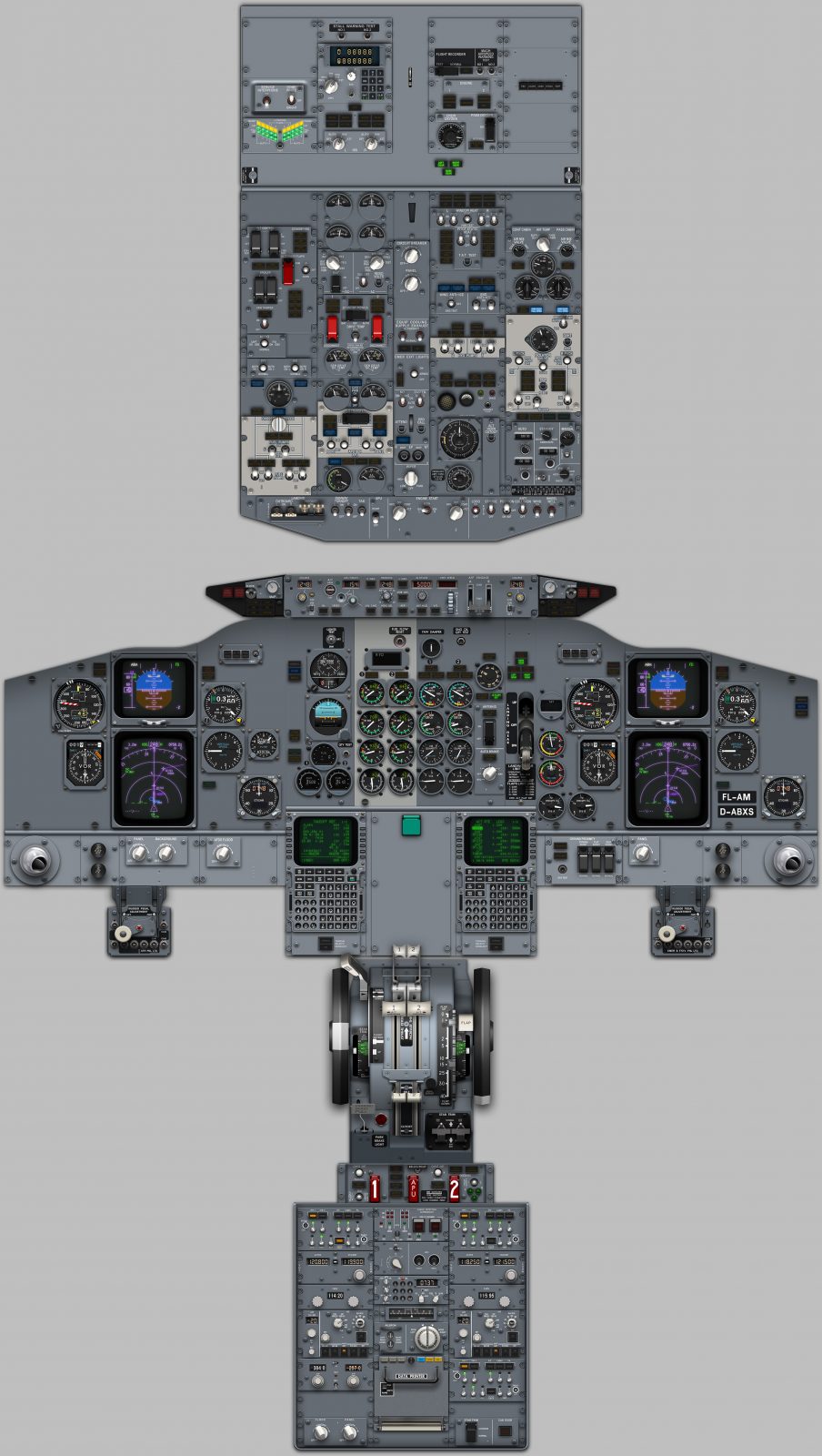 737 Simulator Cockpit Diagrams